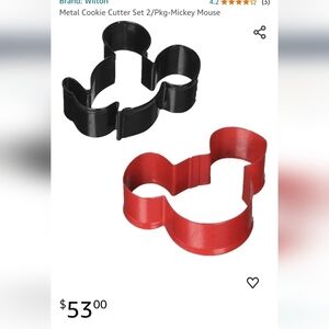 Wilton Mickey Mouse metal cookie cutters Design: Mickey Mouse. NWT